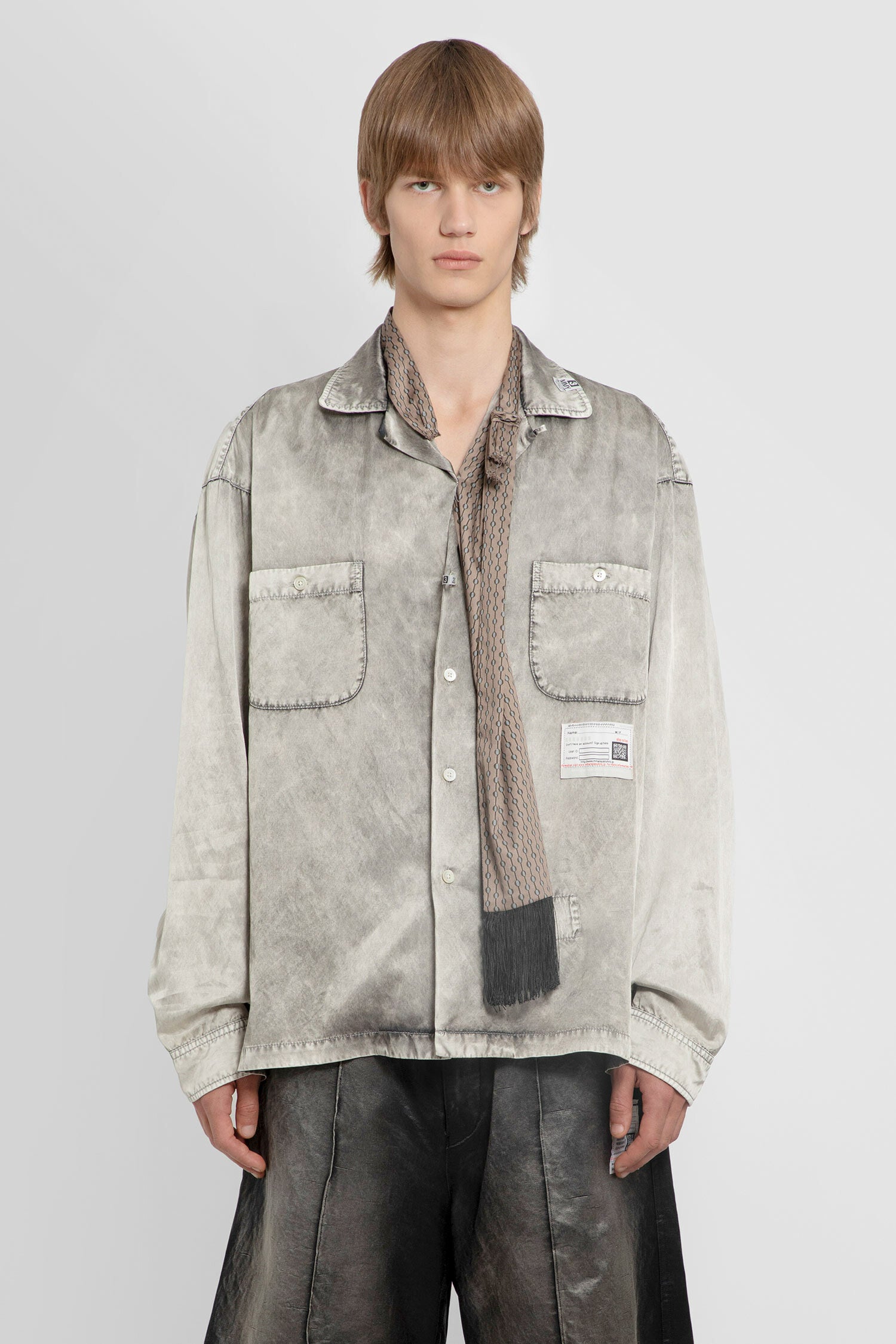 MAISON MIHARA YASUHIRO MAN GREY SHIRTS