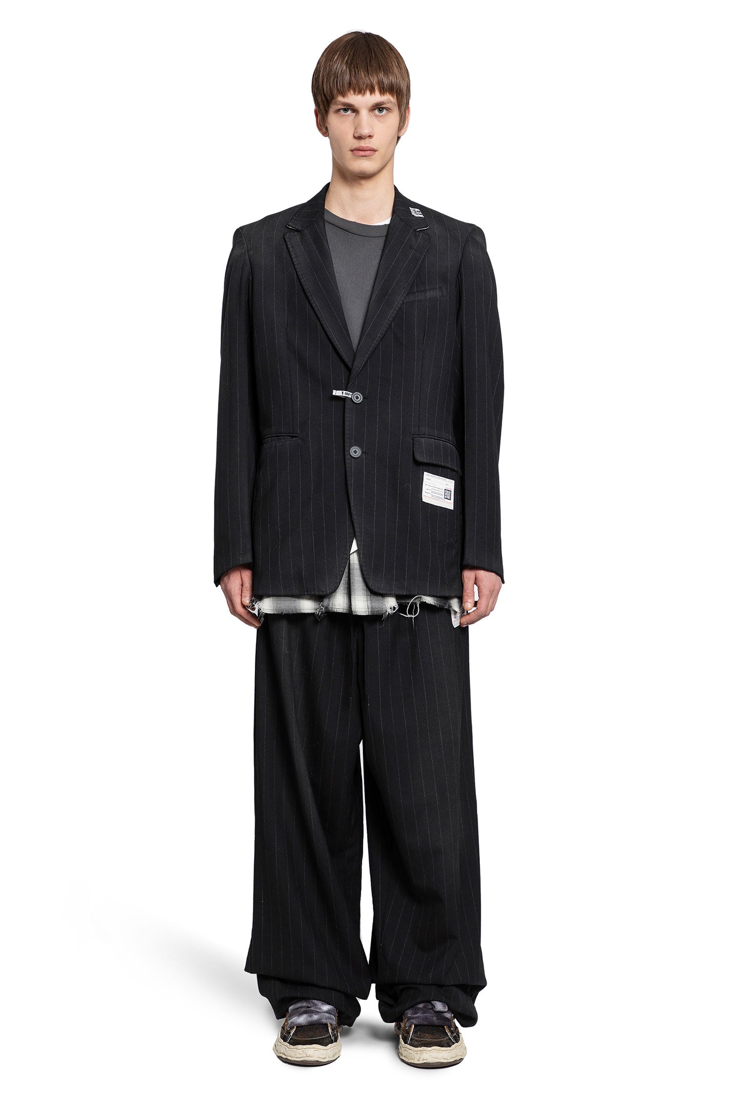 MAISON MIHARA YASUHIRO MAN BLACK TROUSERS