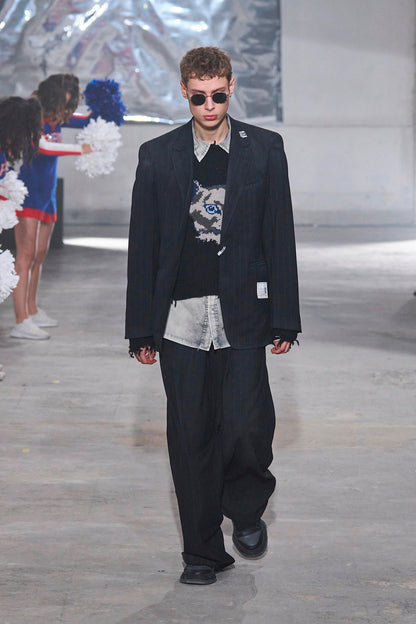 MAISON MIHARA YASUHIRO MAN BLACK TROUSERS