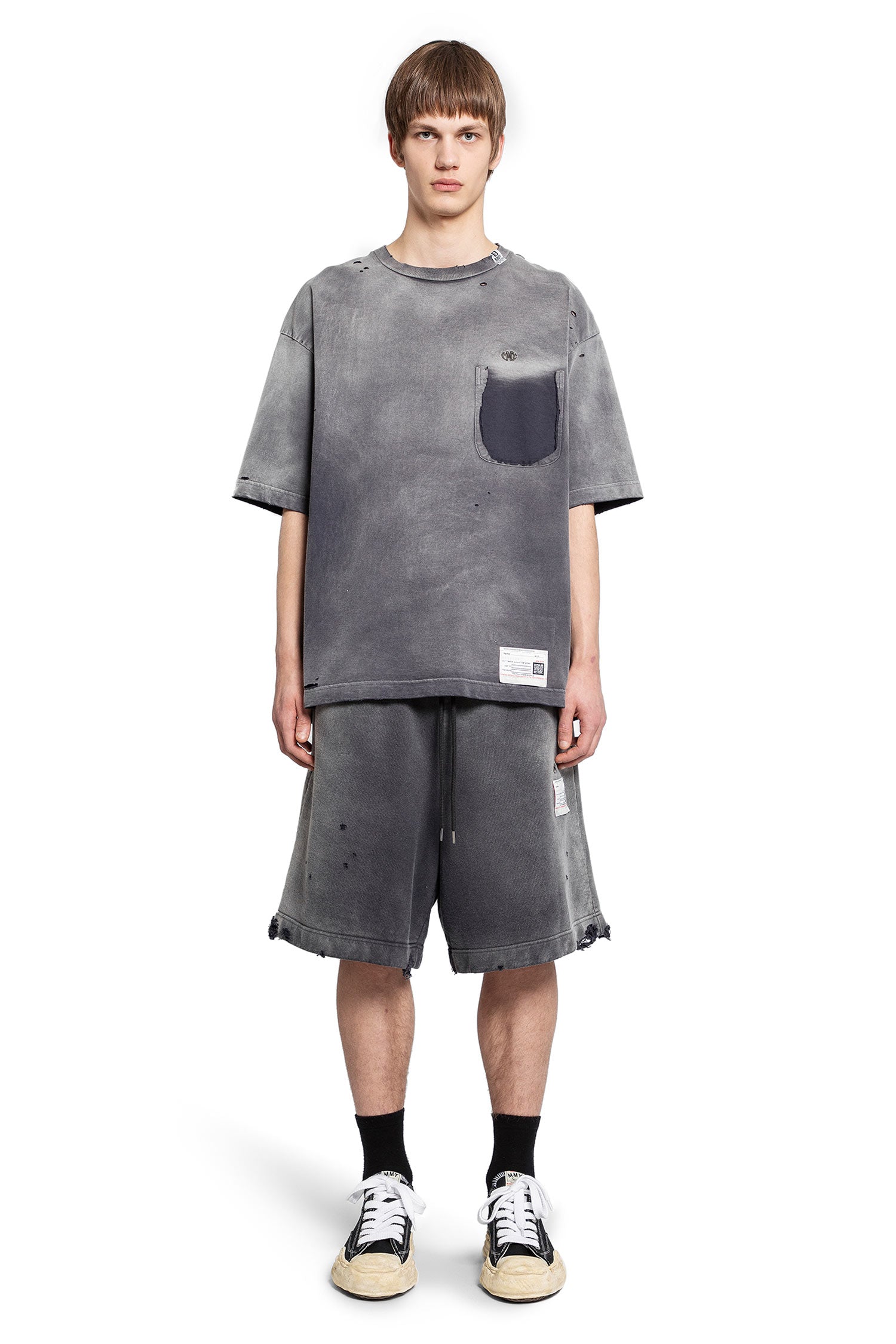 MAISON MIHARA YASUHIRO MAN BLACK SHORTS & SKIRTS