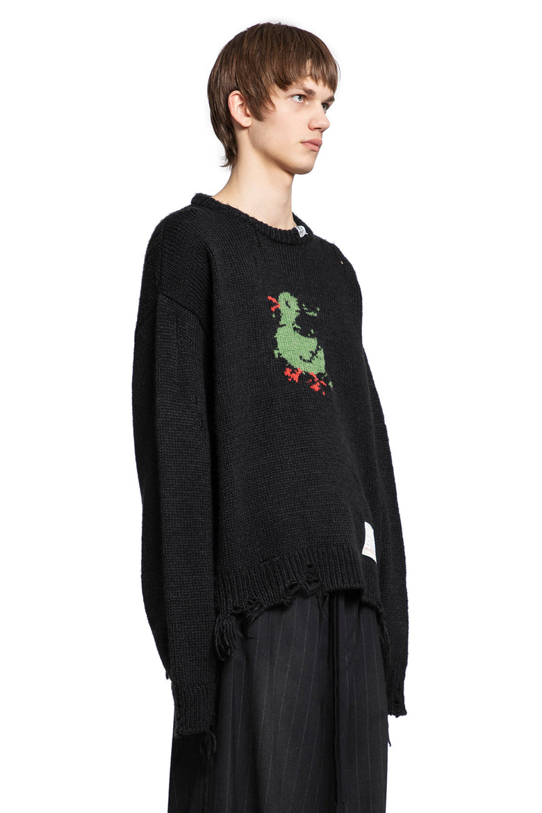 MAISON MIHARA YASUHIRO MAN BLACK KNITWEAR