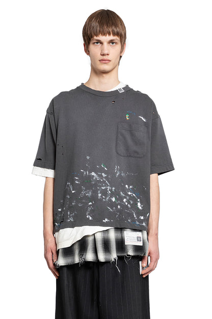 Antonioli MAISON MIHARA YASUHIRO MAN BLACK T-SHIRTS & TANK TOPS