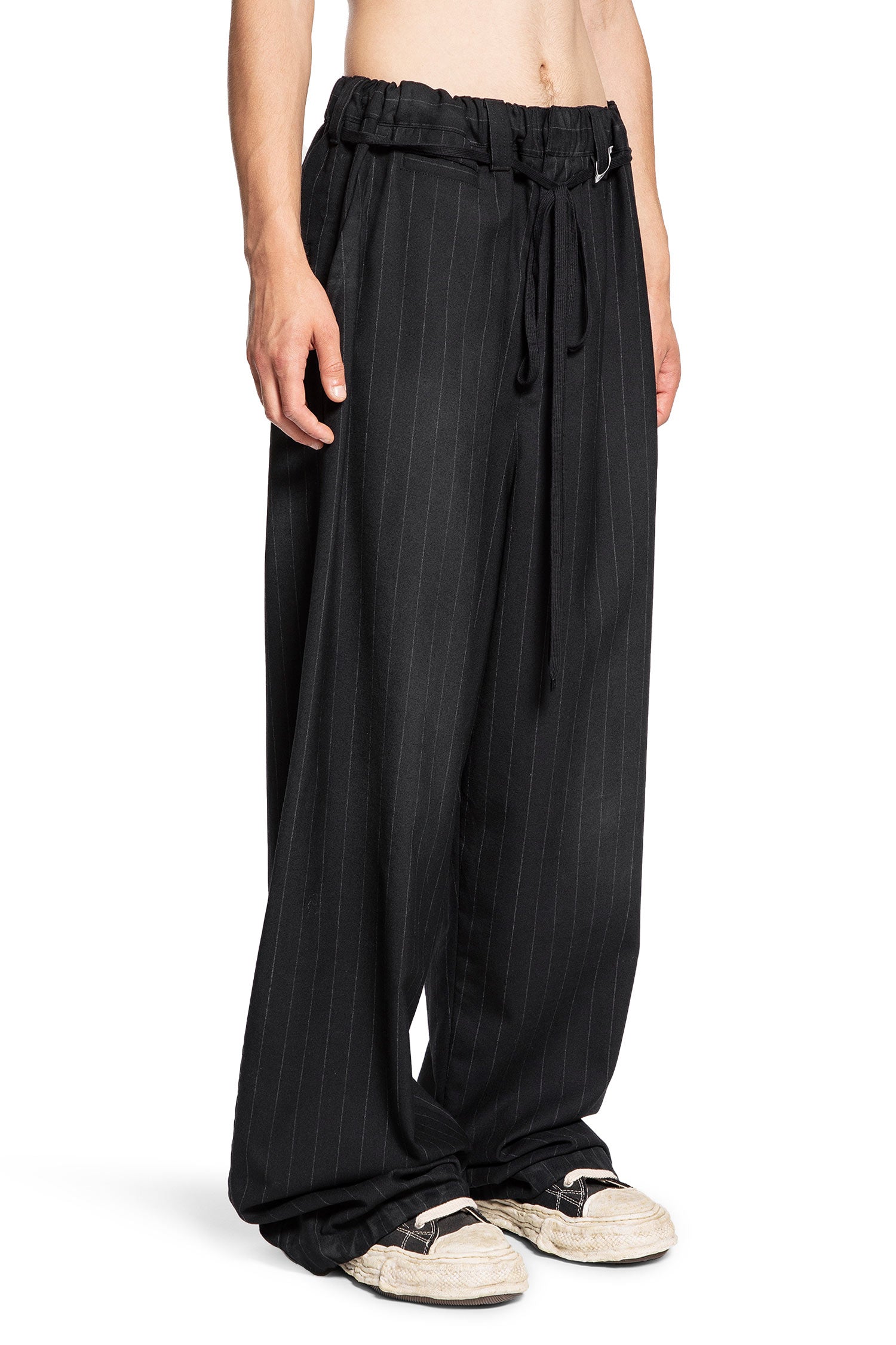 MAISON MIHARA YASUHIRO MAN BLACK TROUSERS