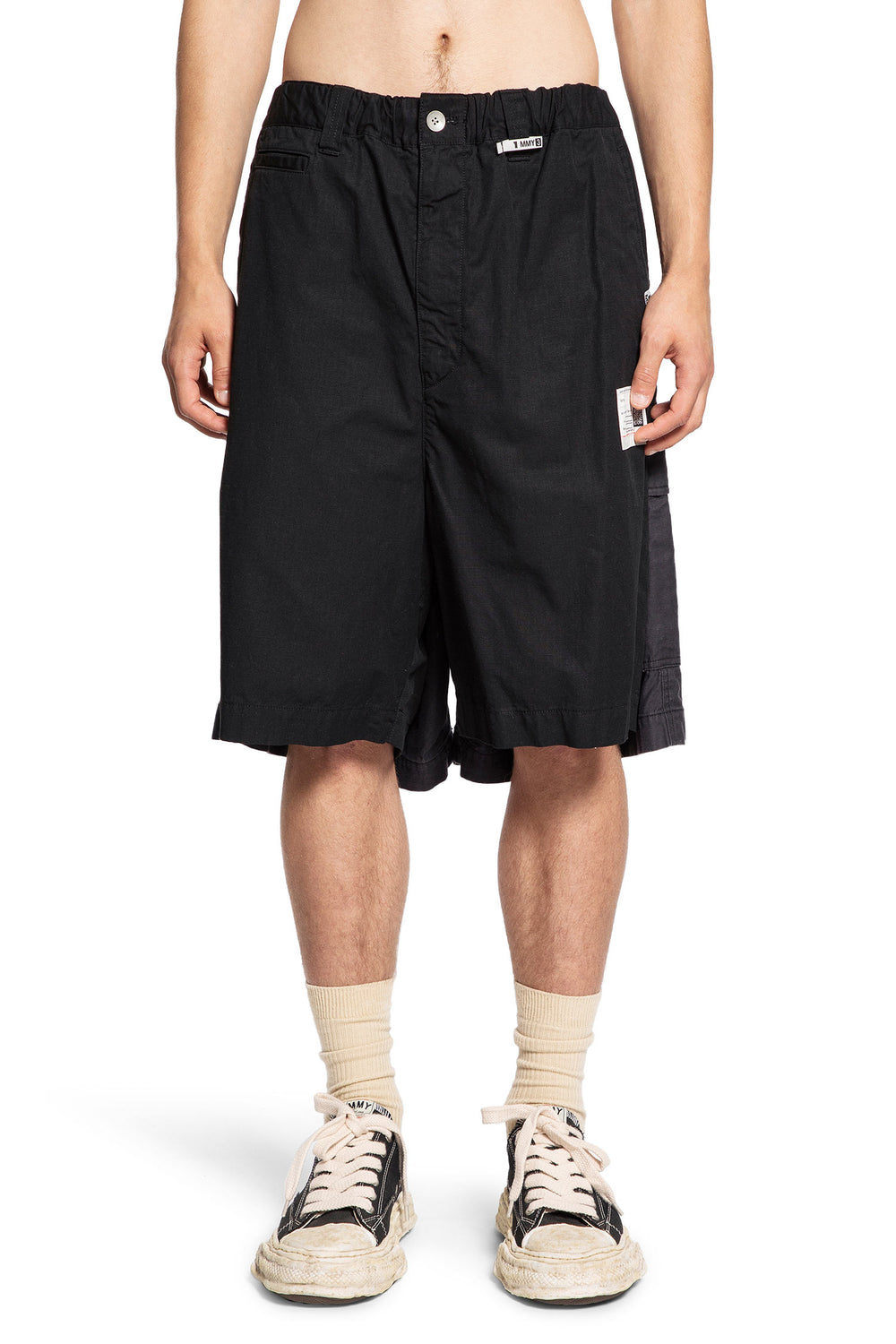 MAISON MIHARA YASUHIRO MAN BLACK SHORTS & SKIRTS