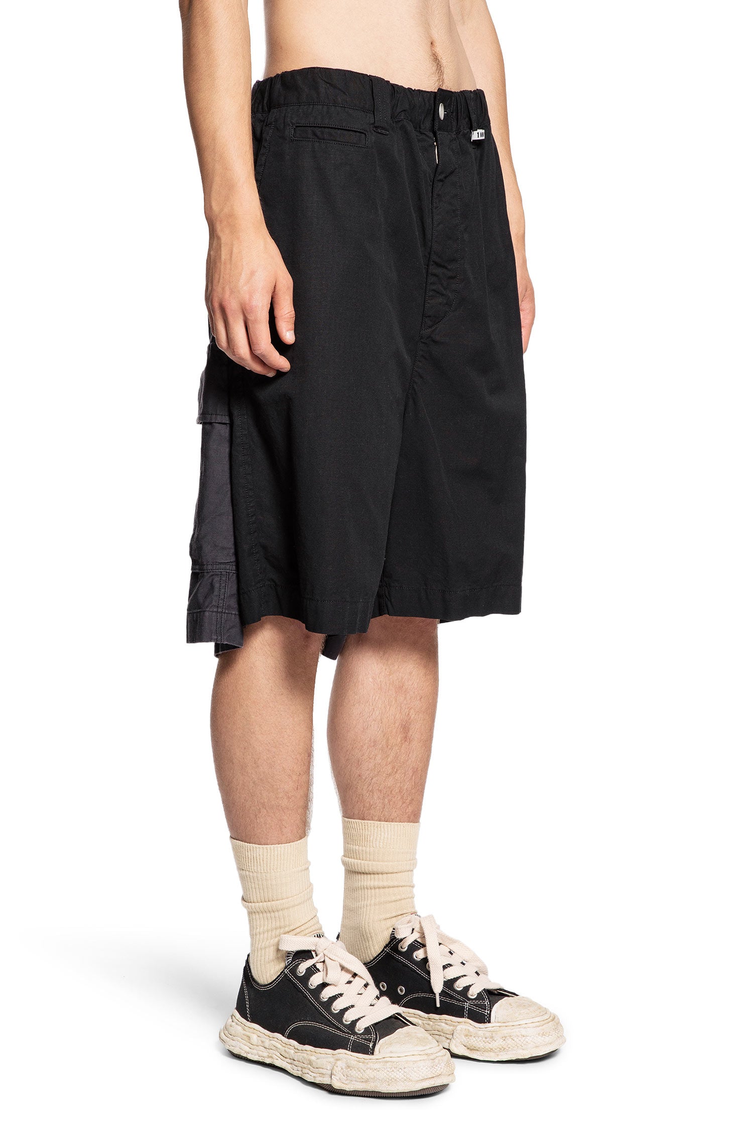 MAISON MIHARA YASUHIRO MAN BLACK SHORTS & SKIRTS