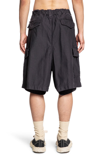 MAISON MIHARA YASUHIRO MAN BLACK SHORTS & SKIRTS