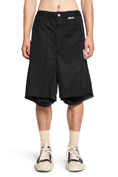 MAISON MIHARA YASUHIRO MAN BLACK SHORTS & SKIRTS