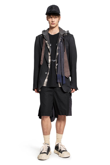 MAISON MIHARA YASUHIRO MAN BLACK SHORTS & SKIRTS