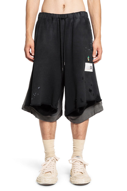 MAISON MIHARA YASUHIRO MAN BLACK SHORTS & SKIRTS