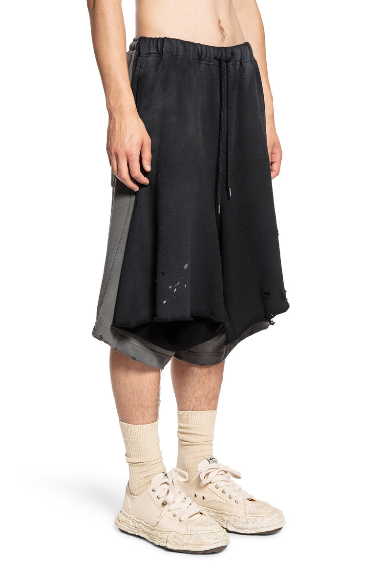 MAISON MIHARA YASUHIRO MAN BLACK SHORTS & SKIRTS