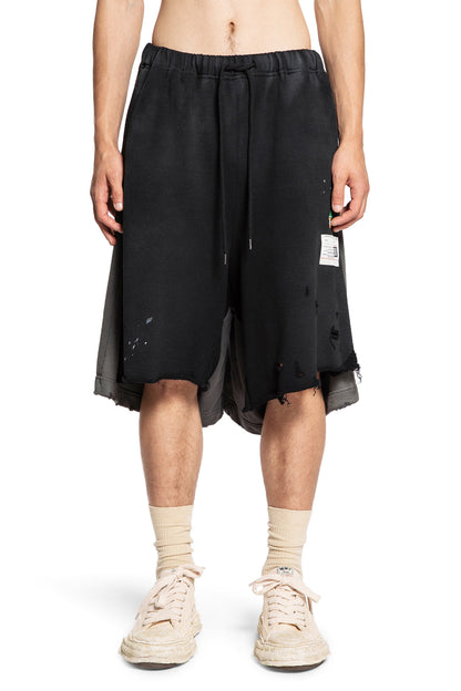 MAISON MIHARA YASUHIRO MAN BLACK SHORTS & SKIRTS