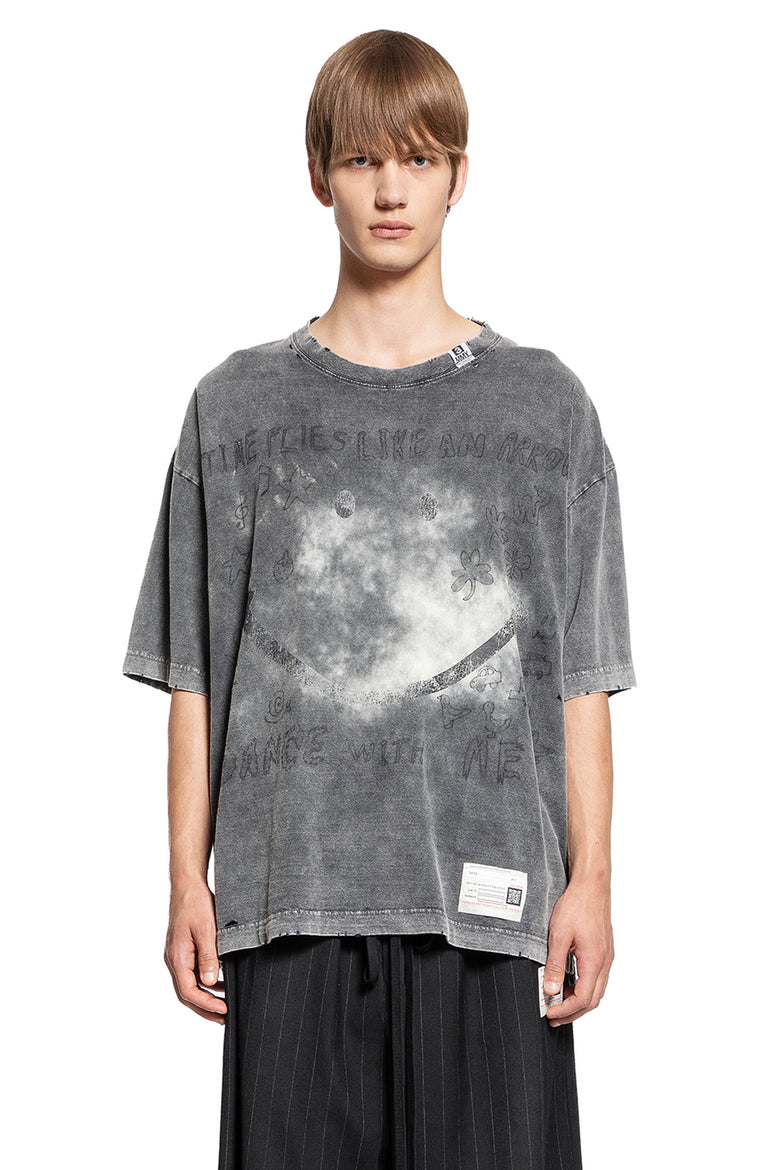 MAISON MIHARA YASUHIRO MAN GREY T-SHIRTS & TANK TOPS