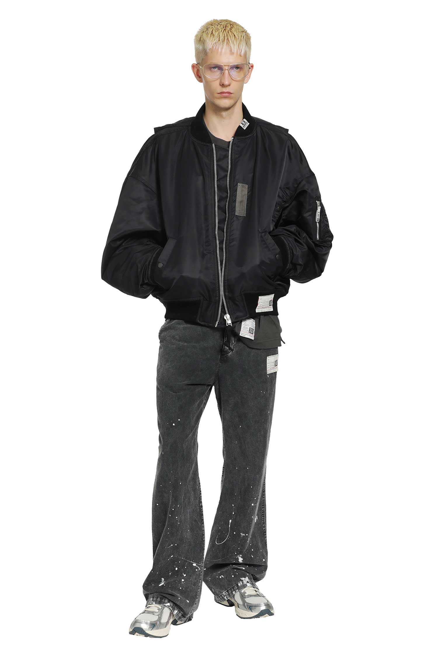 MAISON MIHARA YASUHIRO Vest Combined Bomber Jacket man