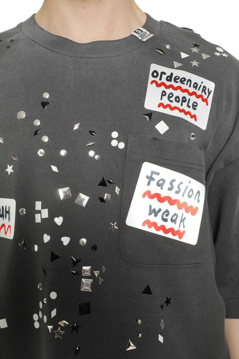 MAISON MIHARA YASUHIRO Embellished Sticker T-Shirt man