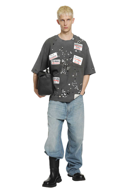 Embellished Sticker T-Shirt