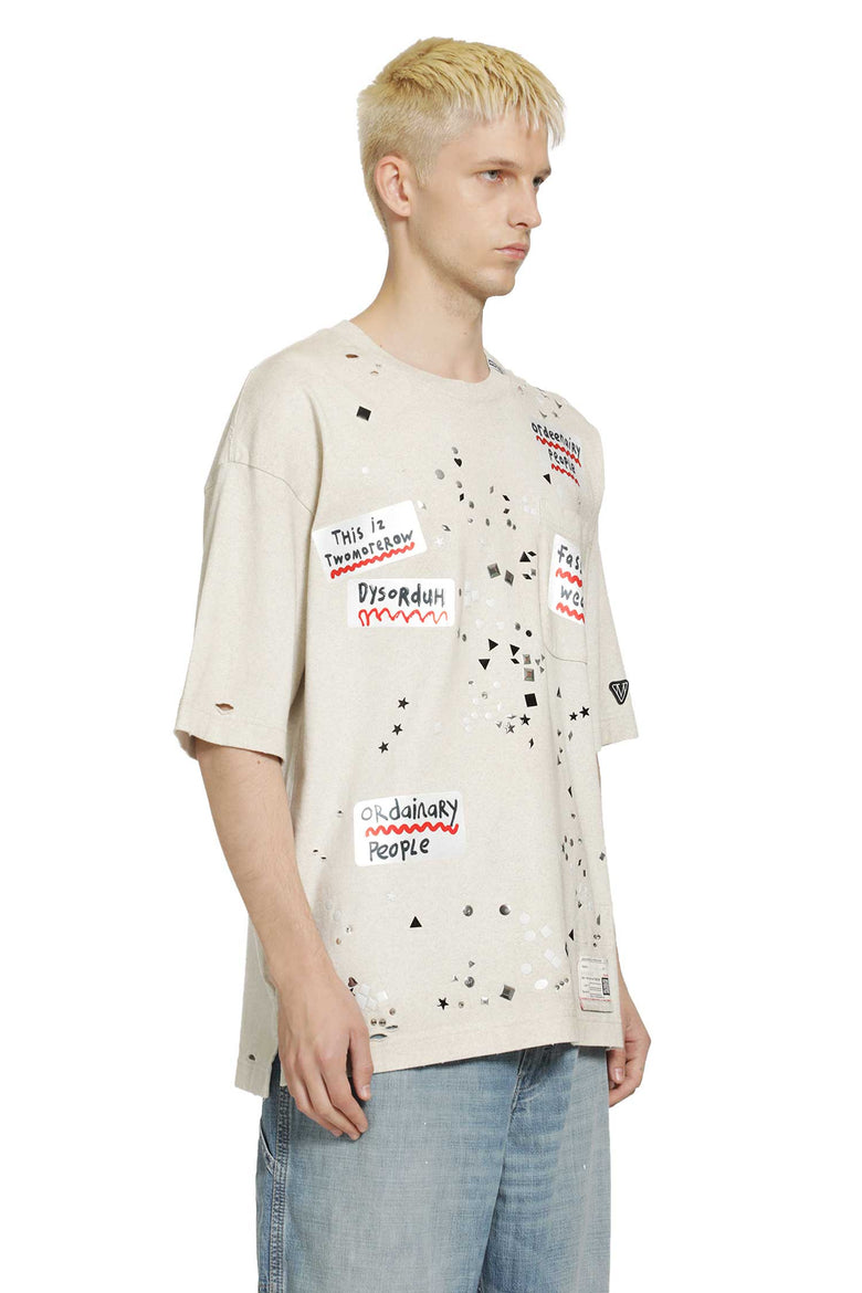 
              MAISON MIHARA YASUHIRO Embellished Sticker T-Shirt man
            