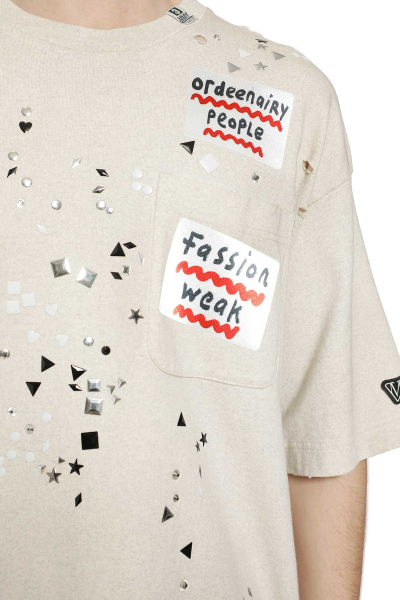 MAISON MIHARA YASUHIRO Embellished Sticker T-Shirt man