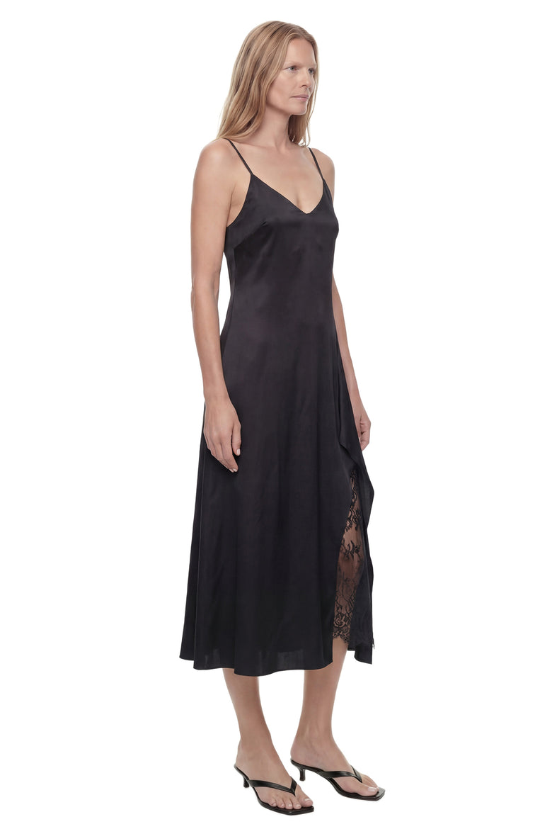 Satin Slip Midi Dress
