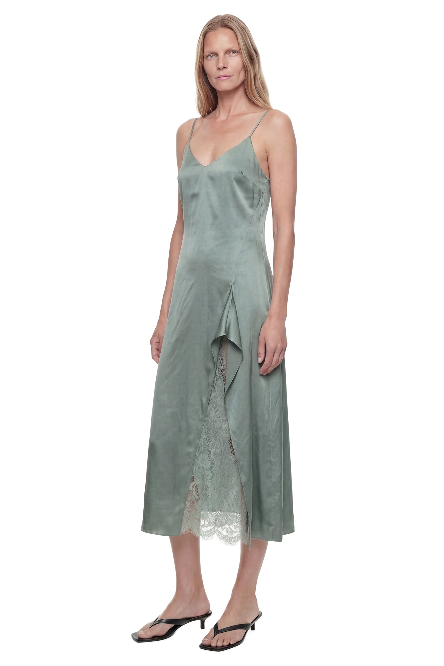 Satin Slip Midi Dress
