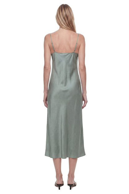 Satin Slip Midi Dress
