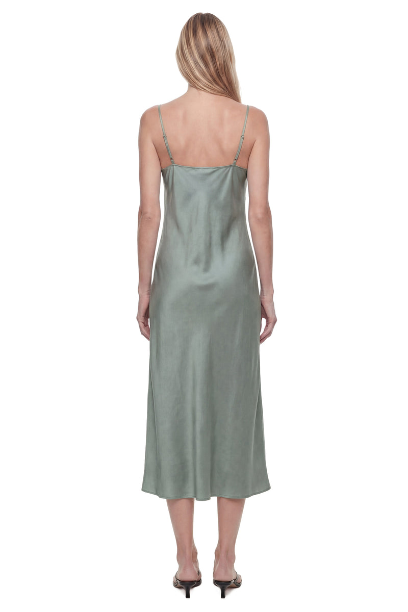 Satin Slip Midi Dress