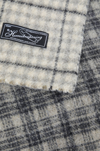 Grey Check Facade Scarf