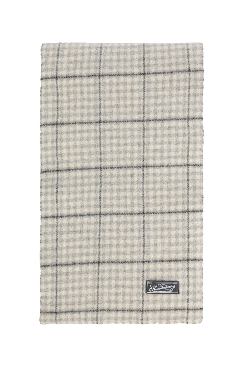MFPEN Grey Check Facade Scarf man