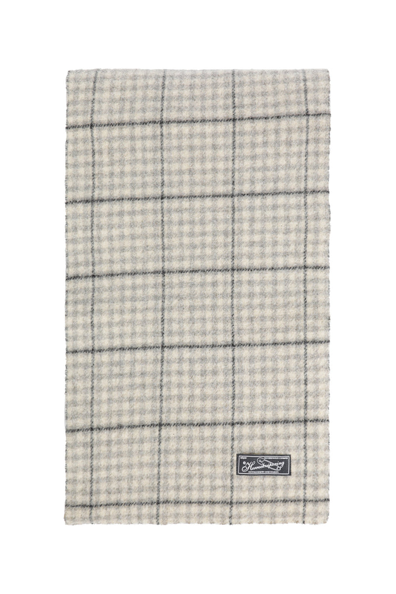 MFPEN Grey Check Facade Scarf man
