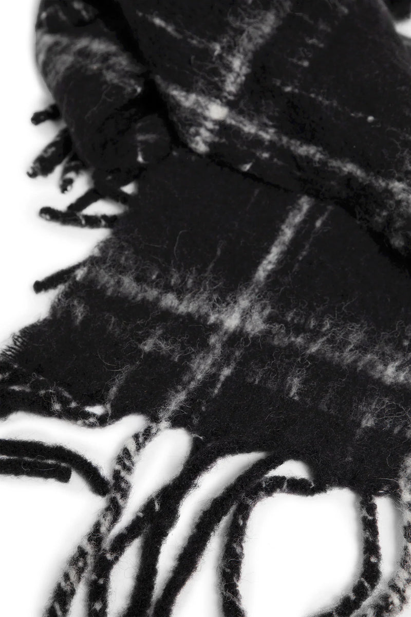 OUR LEGACY Fuzzy Alpaca Check Estate Scarf man