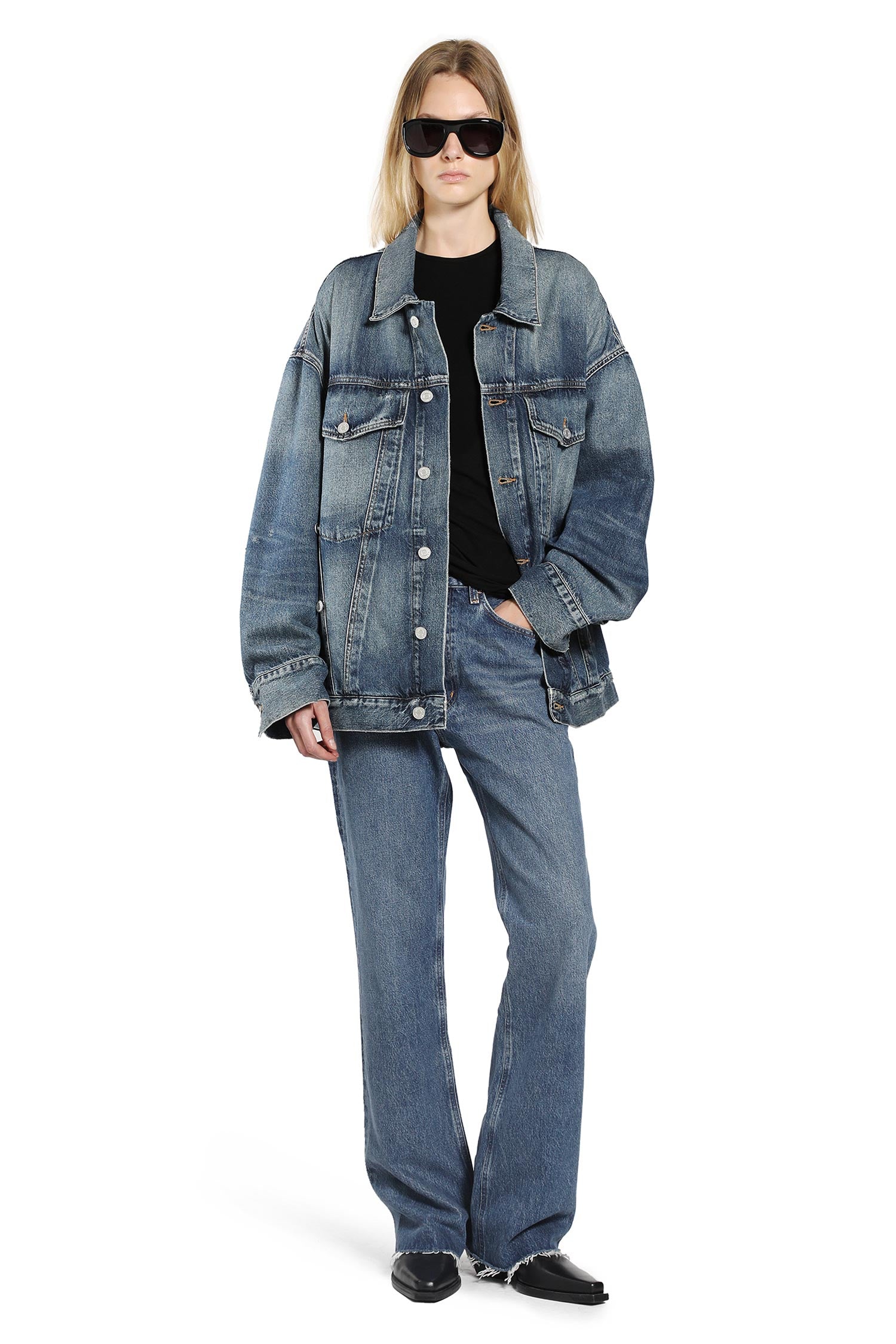 AGOLDE WOMAN BLUE JACKETS