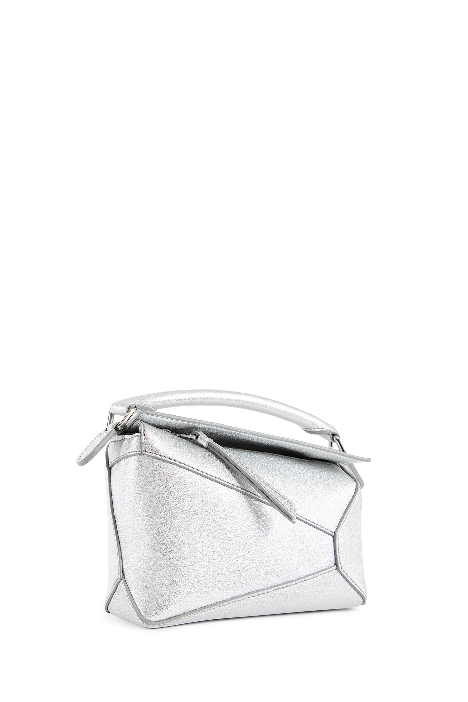 LOEWE WOMAN SILVER TOP HANDLE BAGS