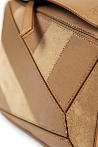 Small Puzzle Bag in Classic Calfskin and Suede