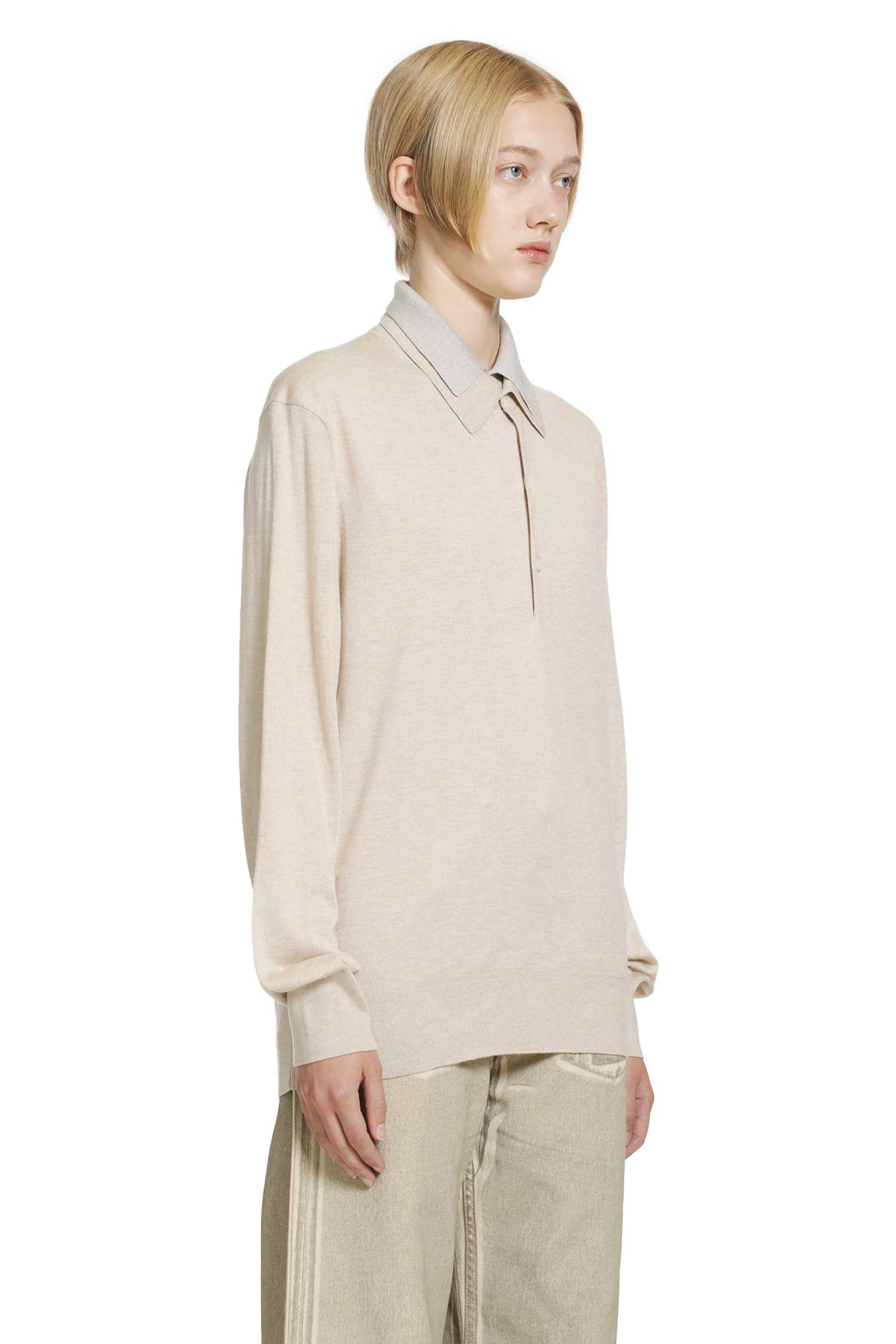 Layered Silk Cashmere Polo