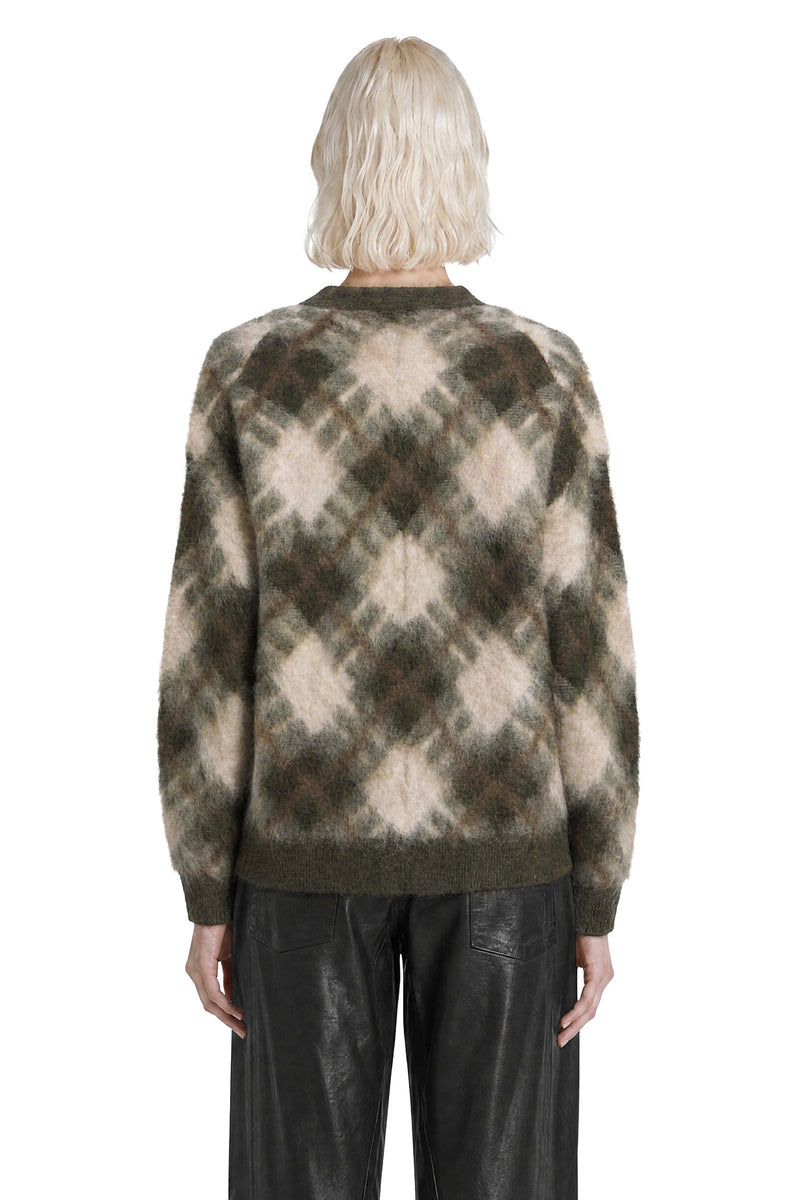 ACNE STUDIOS Argyle Mohair Wool Cardigan woman