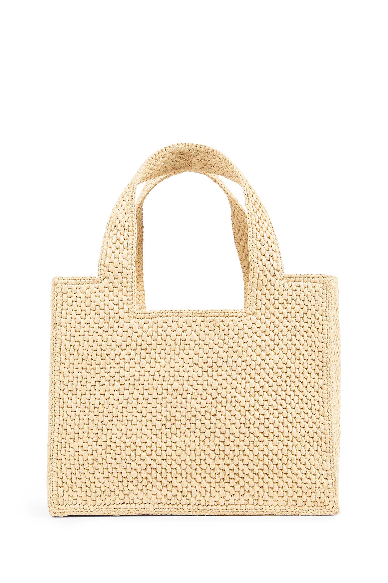 Small LOEWE Font tote in raffia