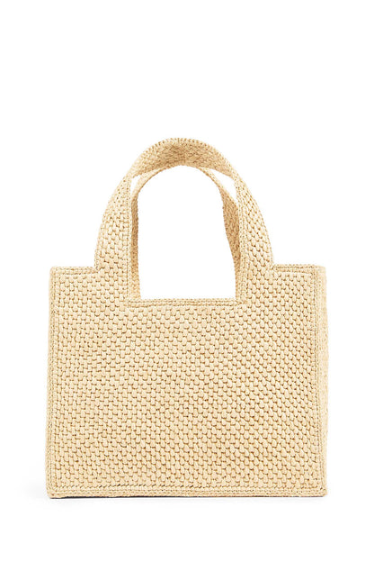 Small LOEWE Font tote in raffia