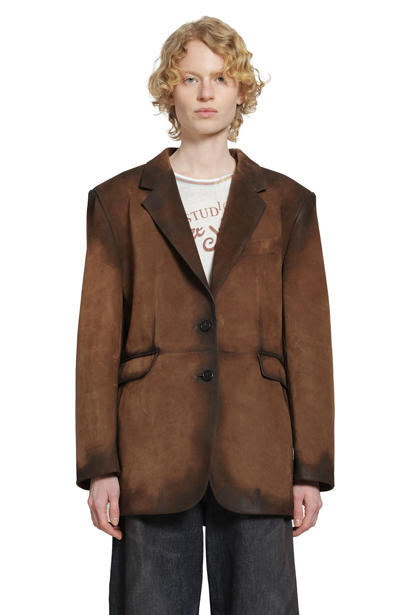 ACNE STUDIOS Suede Suit Jacket woman
