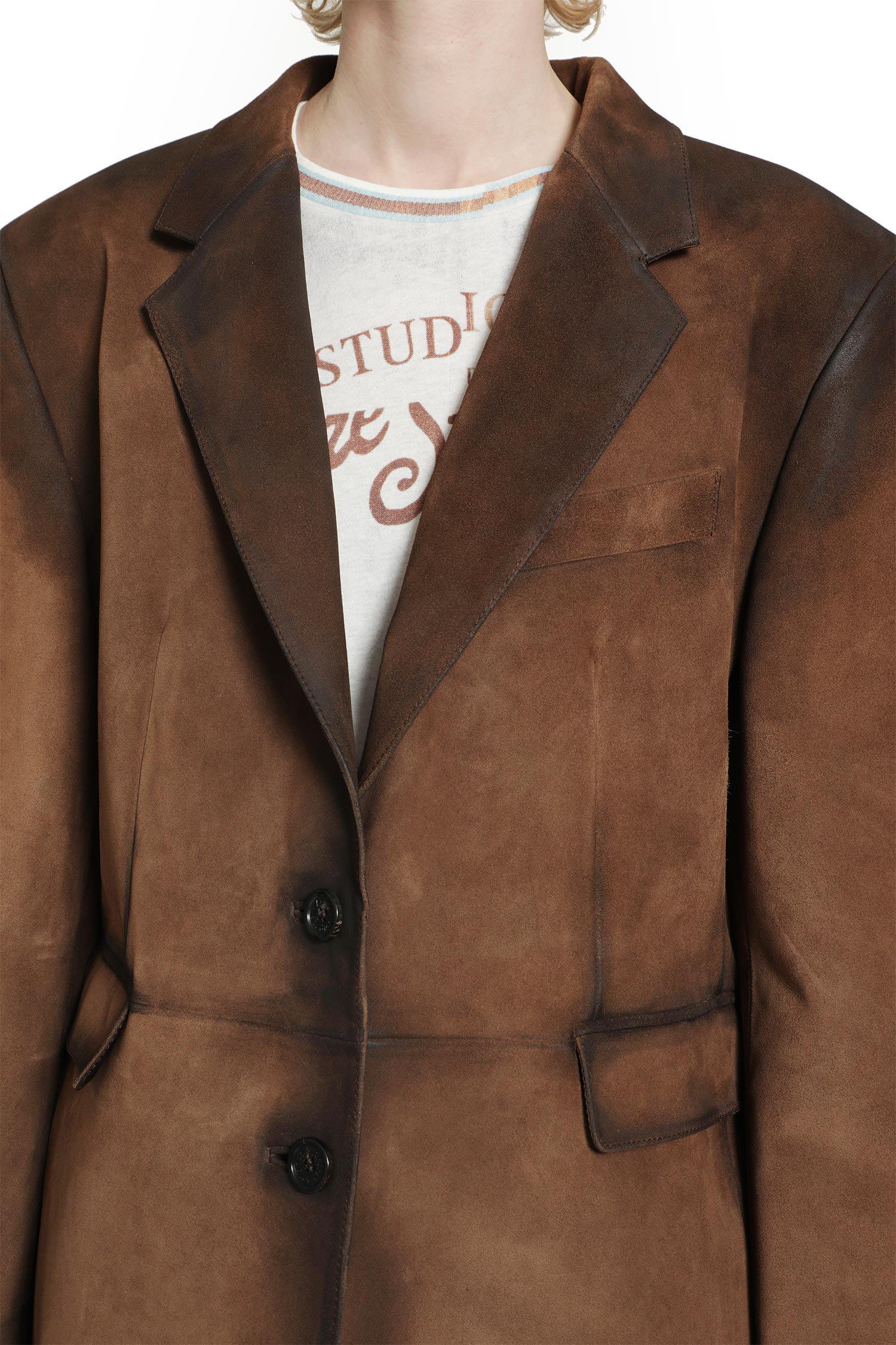 Suede Suit Jacket