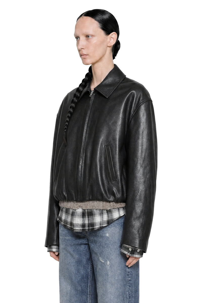 ACNE STUDIOS Leather Bomber Jacket woman