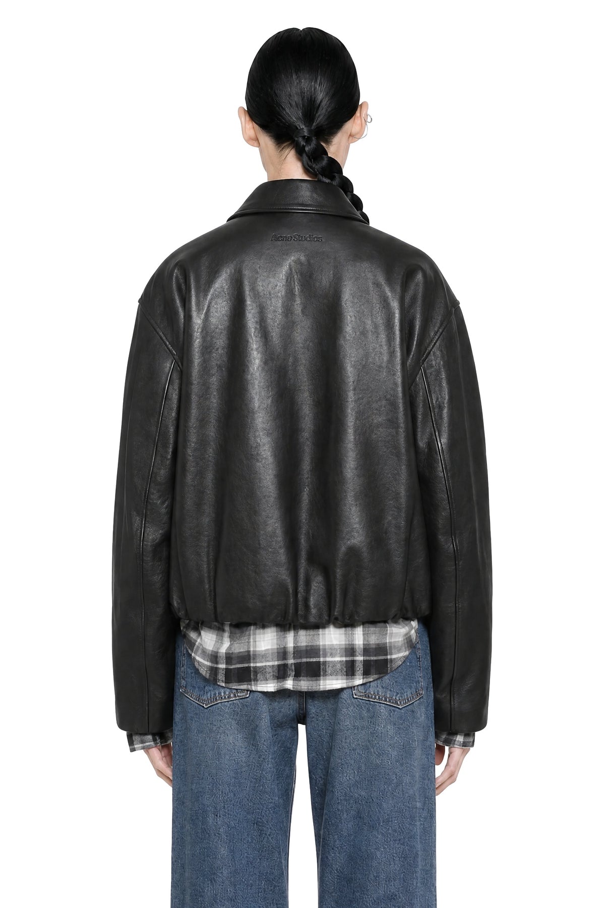 ACNE STUDIOS Leather Bomber Jacket woman