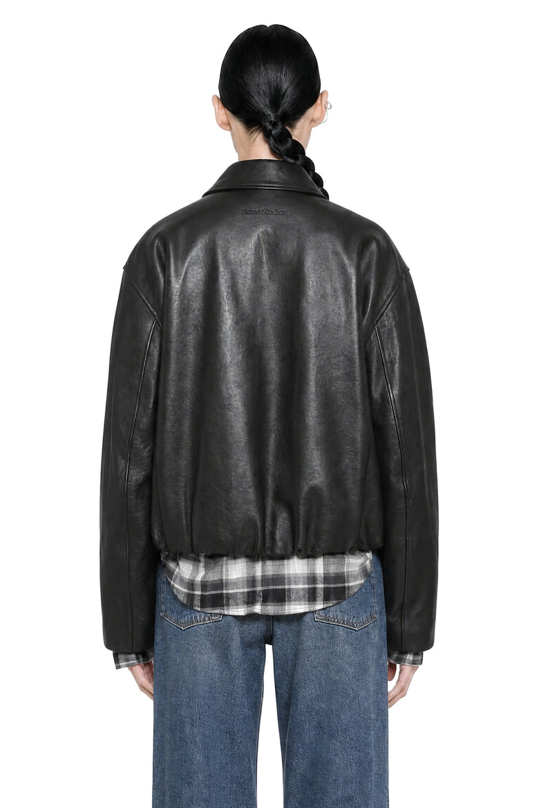 ACNE STUDIOS Leather Bomber Jacket woman