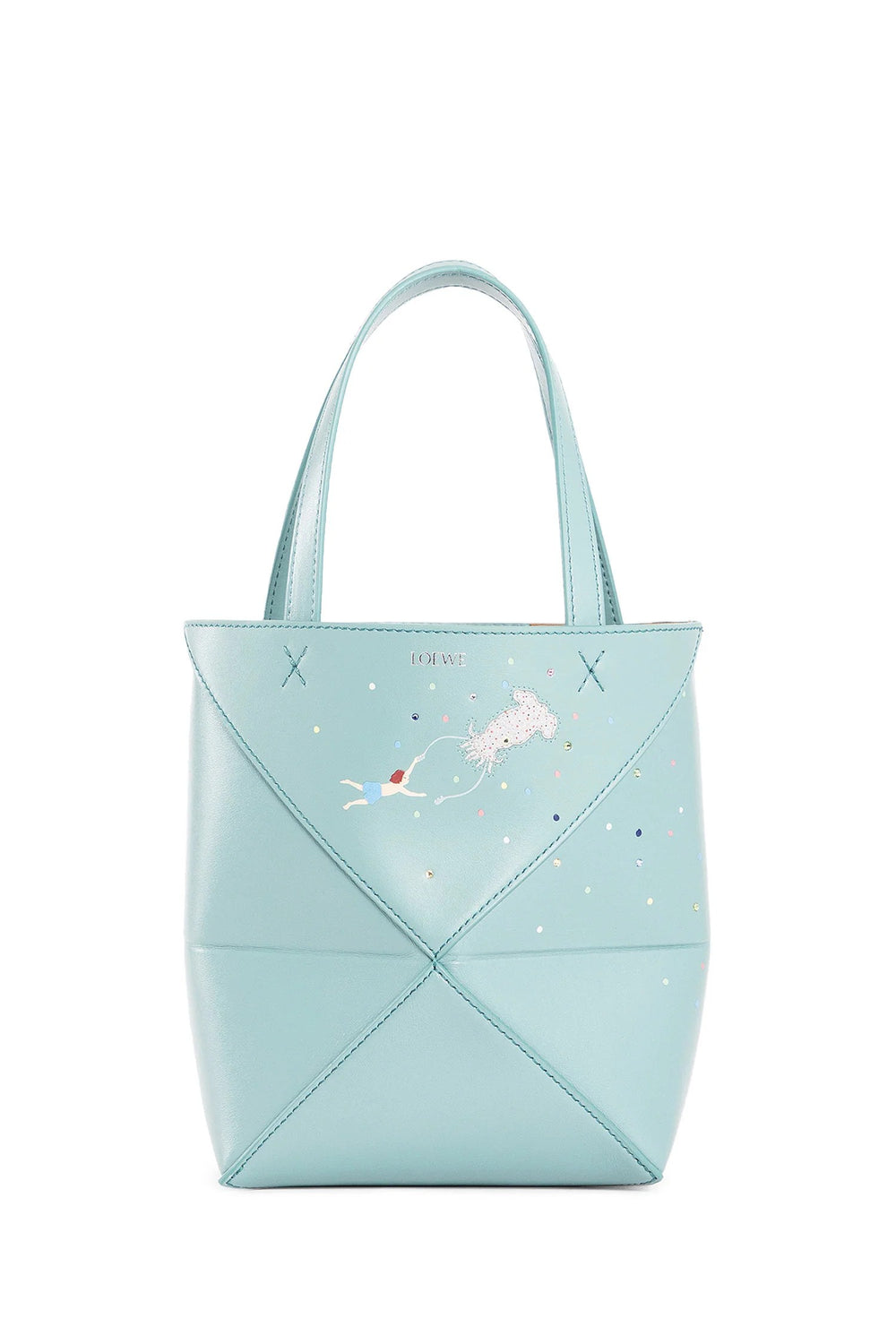 LOEWE WOMAN BLUE TOTE BAGS