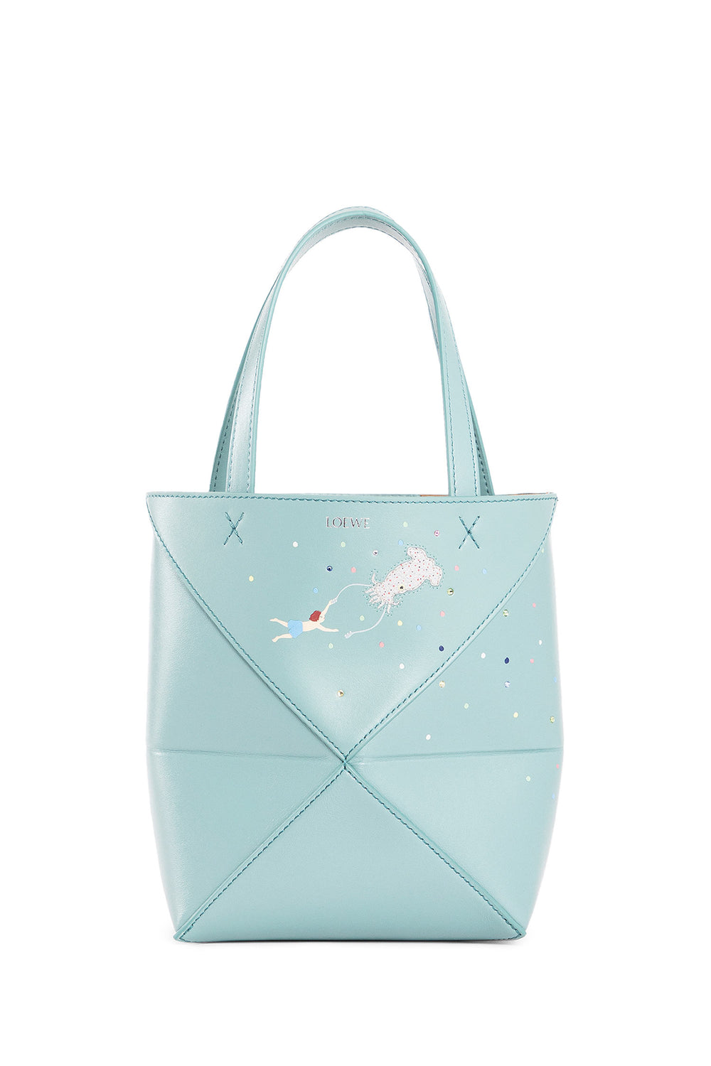 LOEWE WOMAN BLUE TOTE BAGS