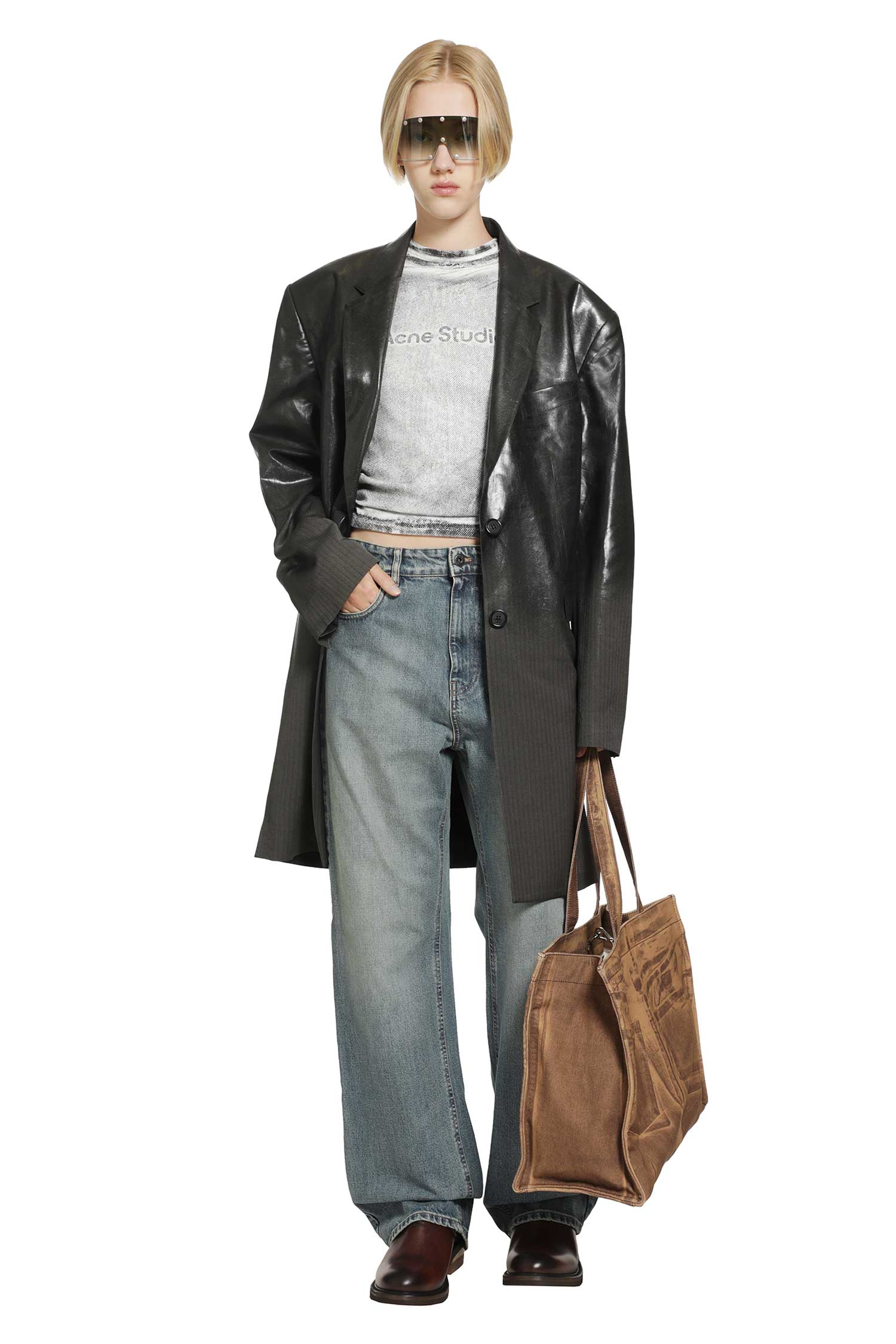 Gradient Herringbone Coat