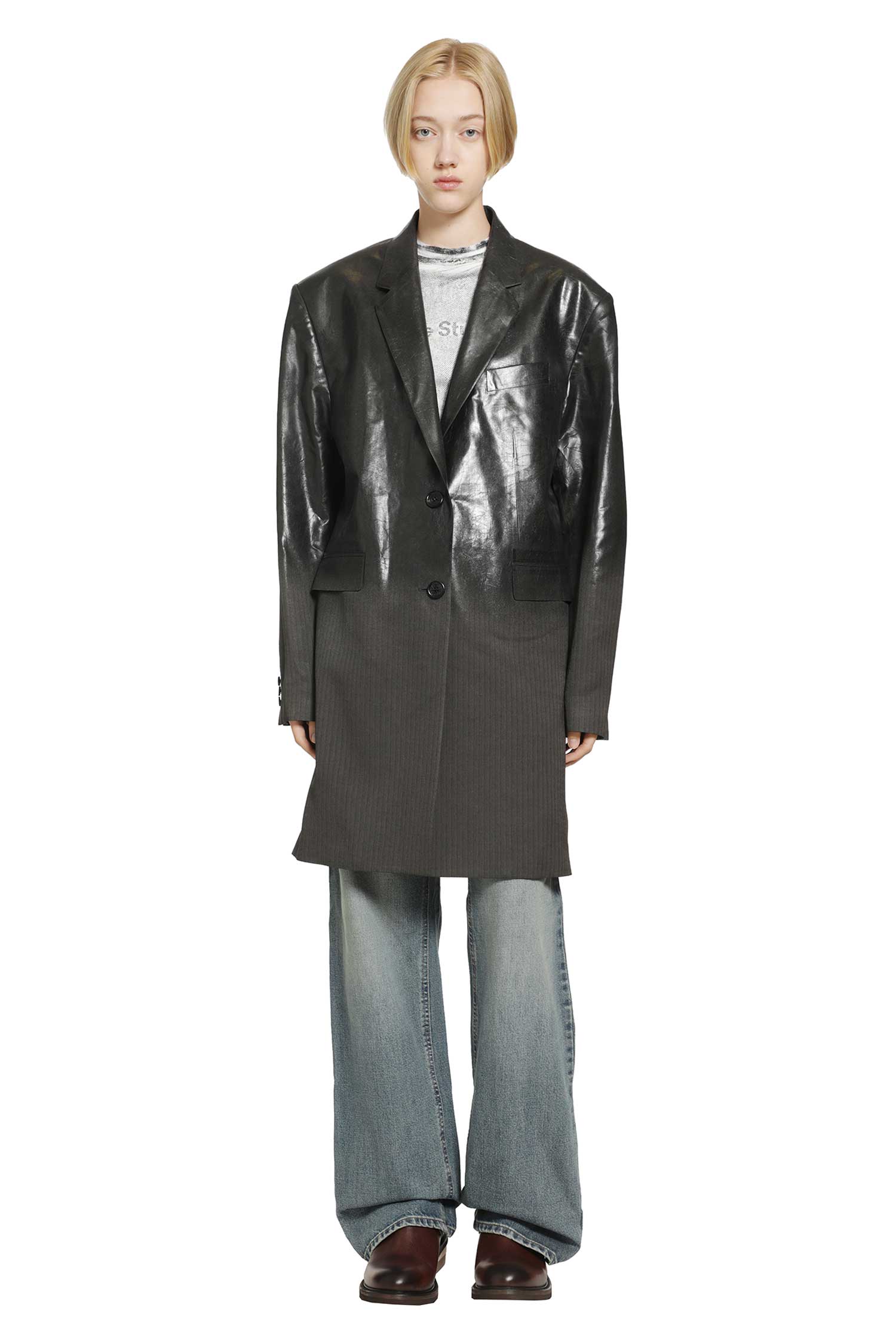 Gradient Herringbone Coat