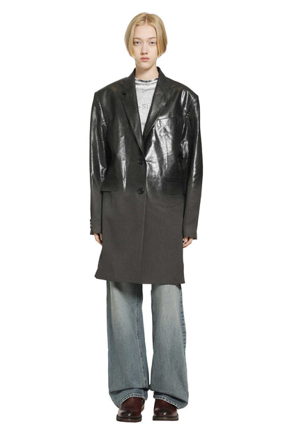 Gradient Herringbone Coat