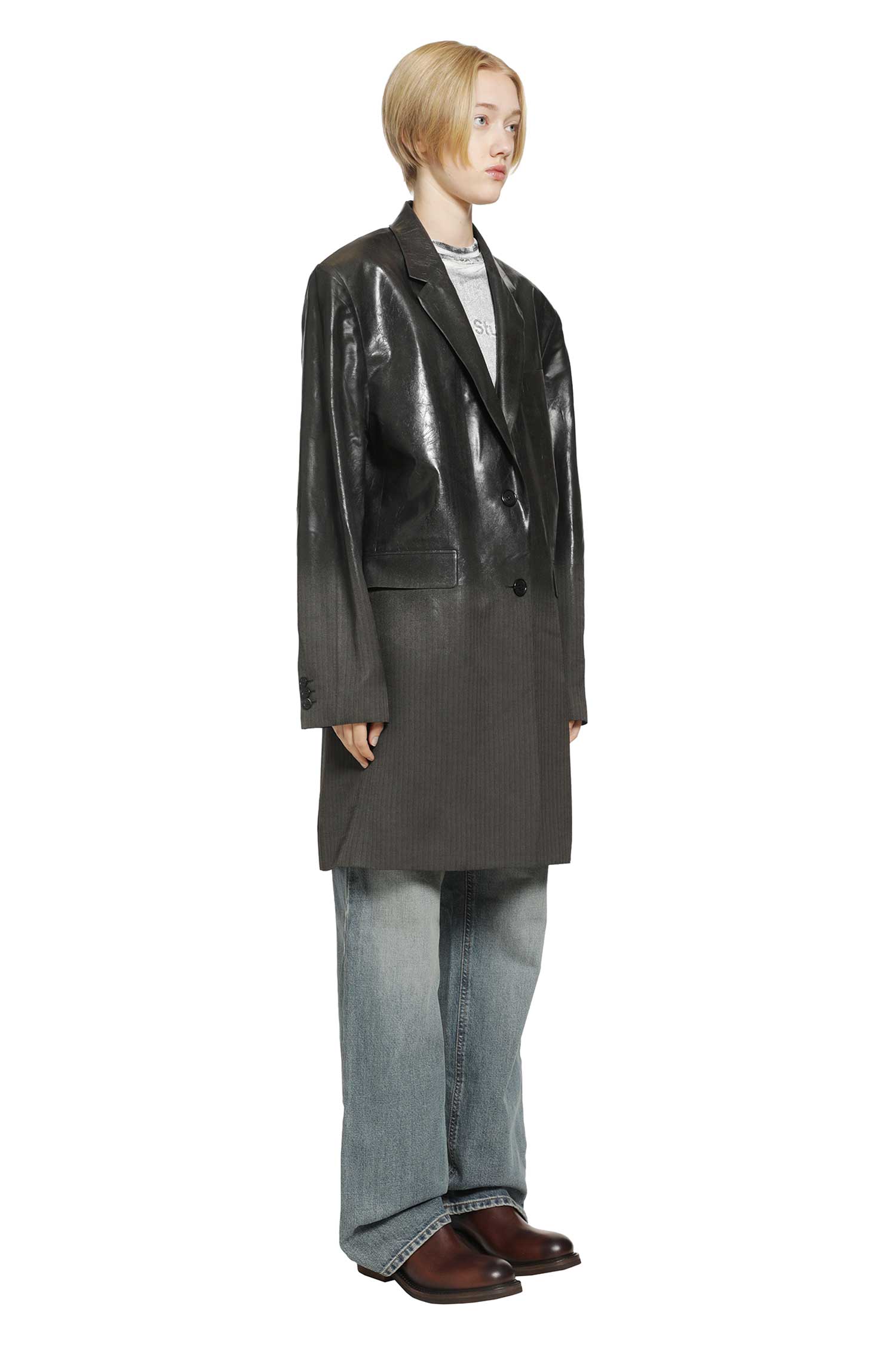 Gradient Herringbone Coat