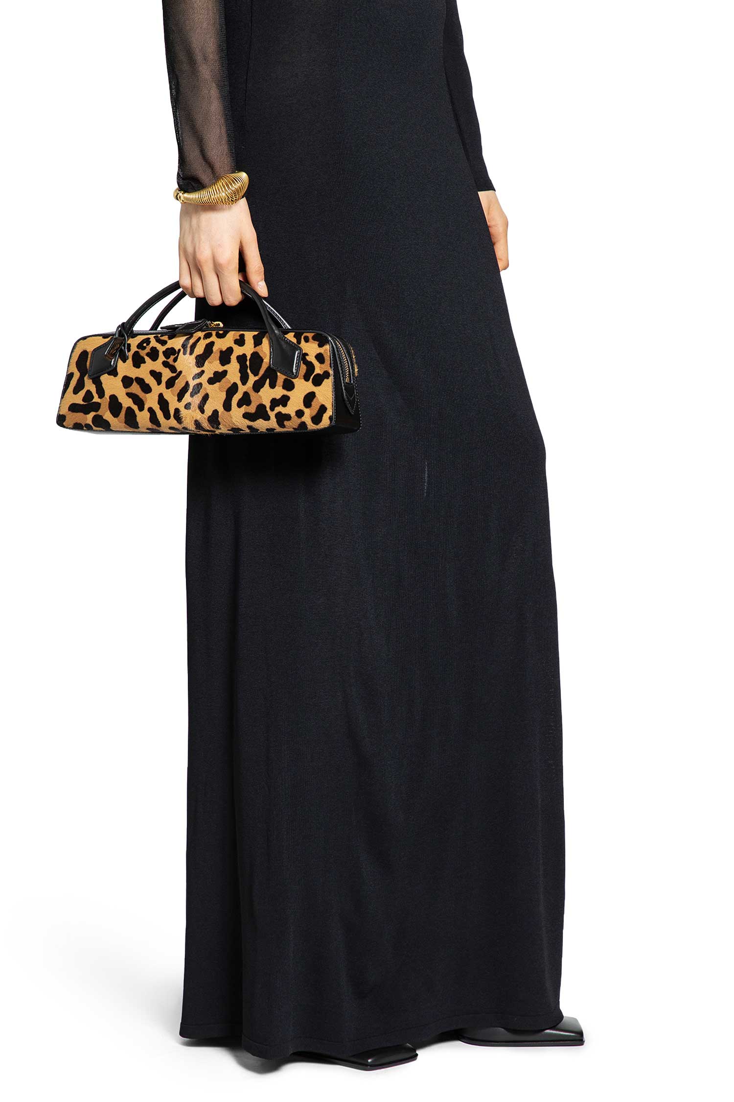 Teckel Clutch in Leopard Calf Hair