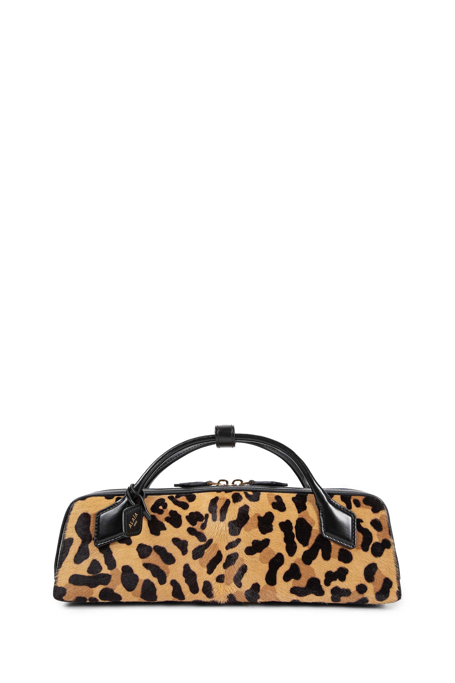 Teckel Clutch in Leopard Calf Hair