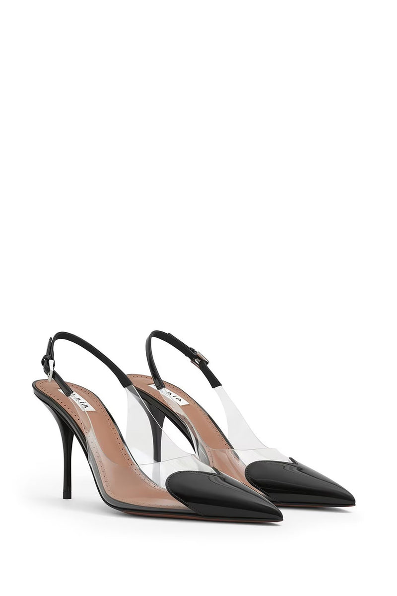 Le Cœur Patent-Leather and PVC Slingback Pumps
